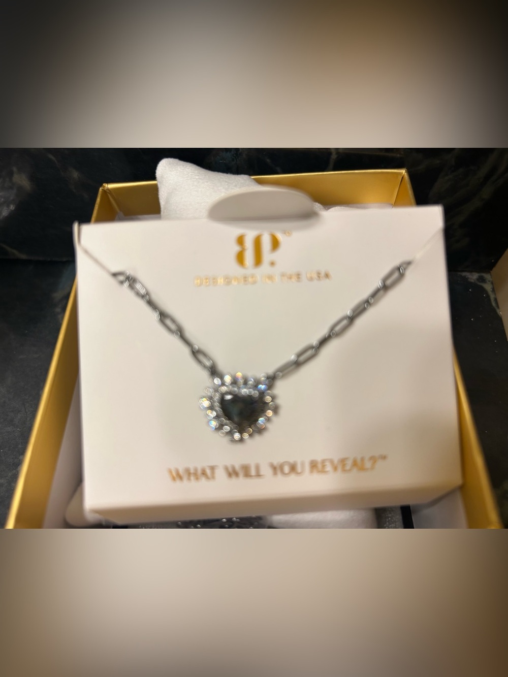 Hearts On Fire Hematite-Plated Necklace with Green Alexandrite Accent